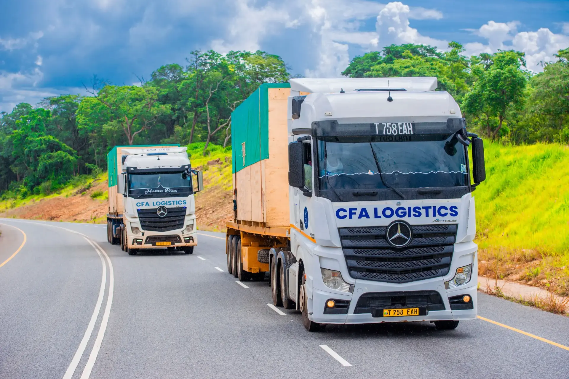 CFA Logistics trucks on the road